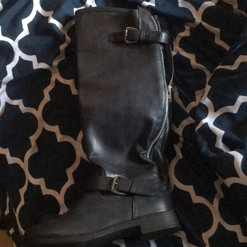 Dark Blue Boots